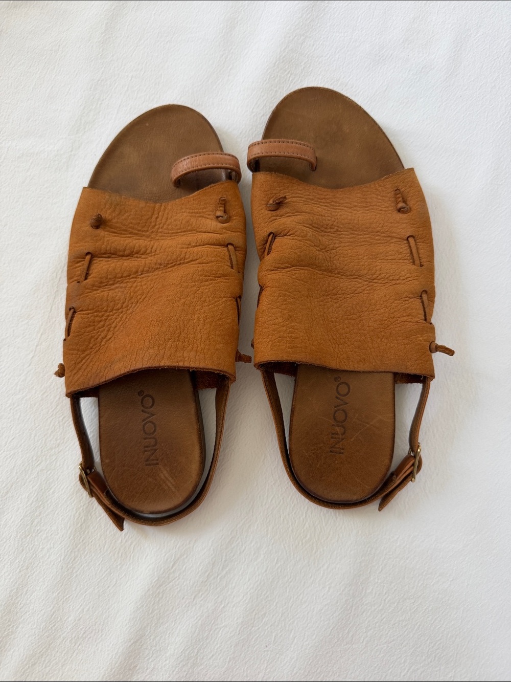 INUOVO Cognac Leather Sandals